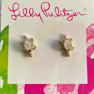 Lilly Pulitzer “Slow Poke” Turtle Earrings- New!!